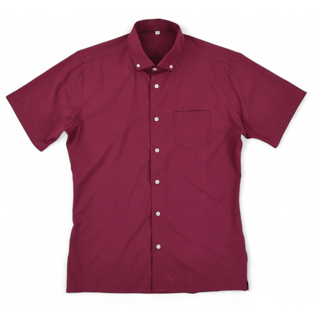 Men's Casual Button Down Shirt - Burgundy